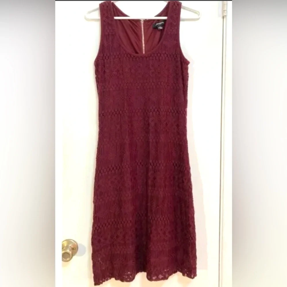 SHARAGANO oxblood cocktail dress women’s size 8 NWT